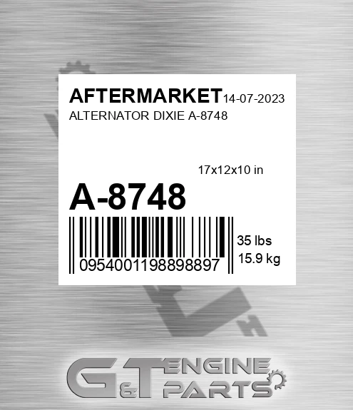 A-8748 Alternator Dixie A-8748 for AFTERMARKET