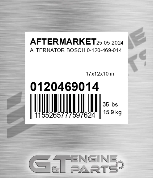 0120469014 Alternator Bosch
