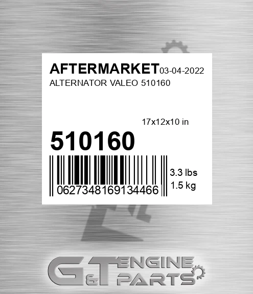 510160 Alternator Valeo