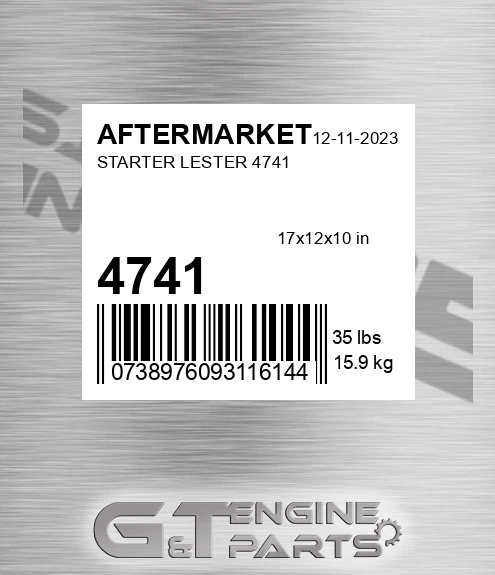 4741 AFTERMARKET Starter Lester
