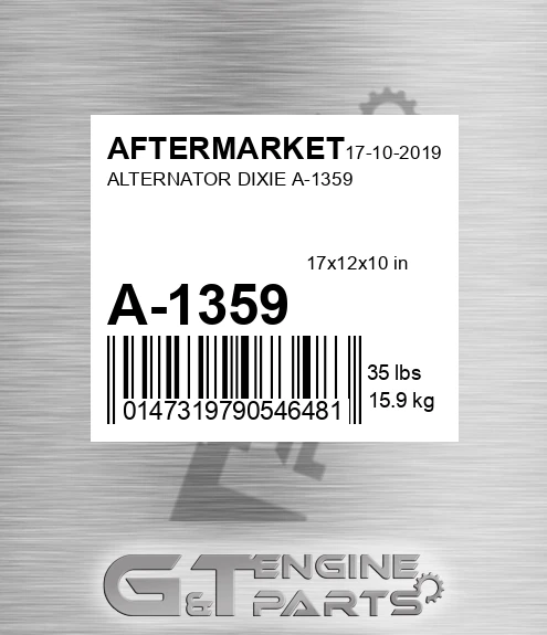 A-1359 Alternator Dixie A-1359 for AFTERMARKET