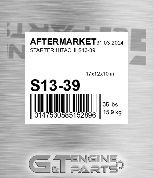 S13-39 Starter Hitachi S13-39 for AFTERMARKET
