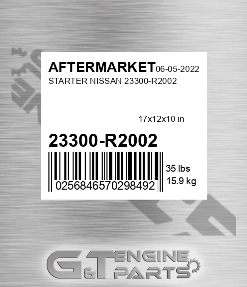 23300-R2002 Starter Nissan 23300-r2002 for AFTERMARKET
