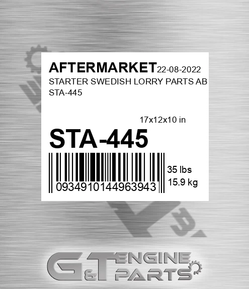 STA-445 Starter Swedish Lorry Parts Ab Sta-445 for AFTERMARKET