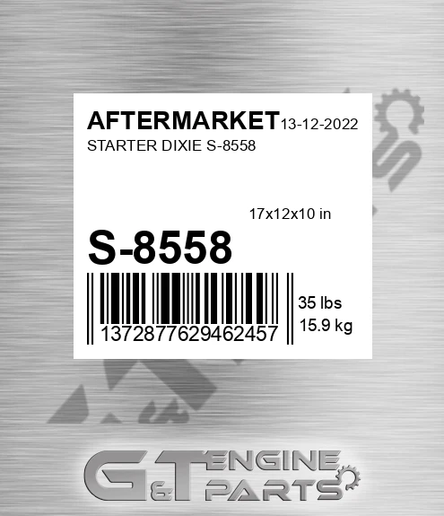 S-8558 Starter Dixie S-8558 for AFTERMARKET