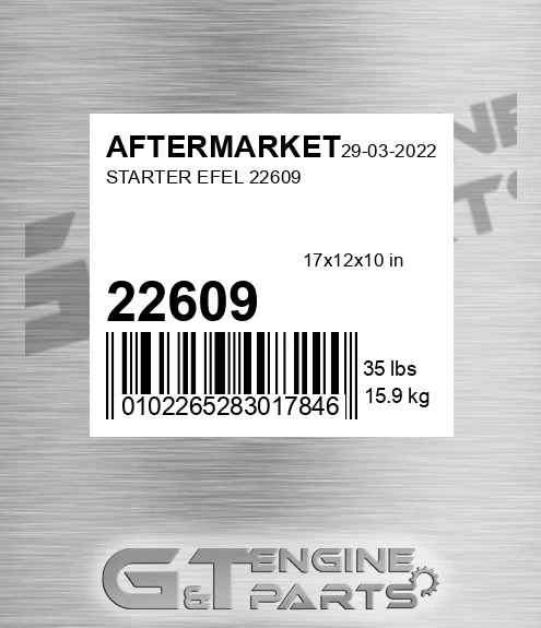 22609 Starter Efel for AFTERMARKET