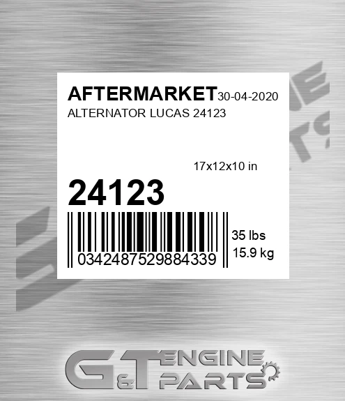 24123 AFTERMARKET Alternator Lucas