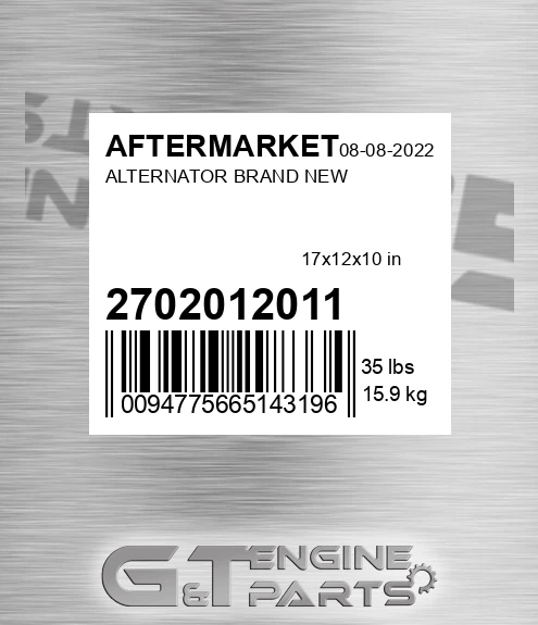 27020-12011 Alternator Brand New for AFTERMARKET