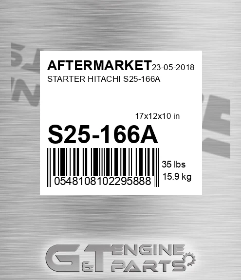 S25-166A Starter Hitachi S25-166a for AFTERMARKET
