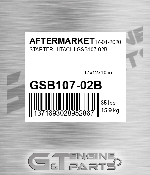 GSB107-02B Starter Hitachi Gsb107-02b for AFTERMARKET