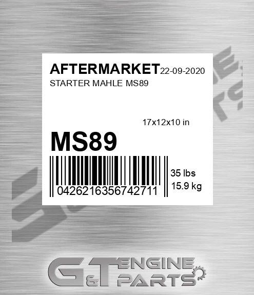 MS89 AFTERMARKET Starter Mahle