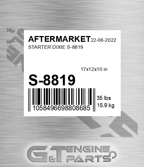 S-8819 Starter Dixie S-8819 for AFTERMARKET