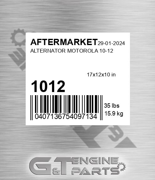 1012 Alternator Motorola