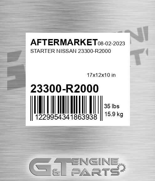 23300-R2000 Starter Nissan 23300-r2000 for AFTERMARKET
