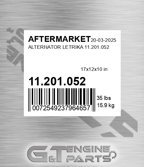 11.201.052 Alternator Letrika 11.201.052 for AFTERMARKET
