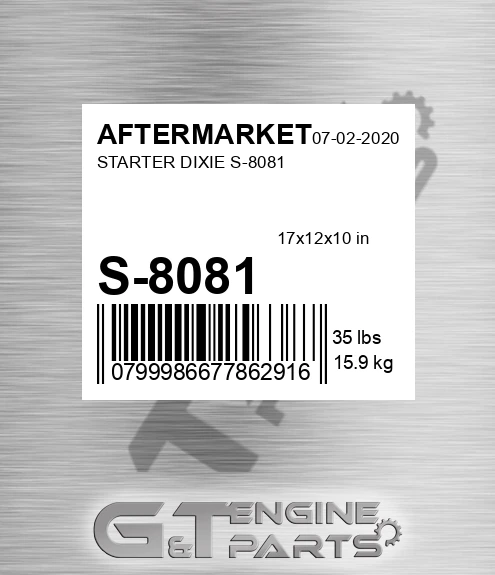S-8081 Starter Dixie S-8081 for AFTERMARKET