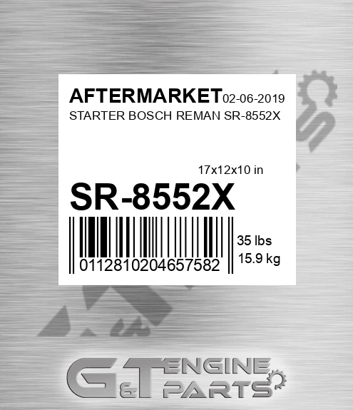 SR-8552X Starter Bosch Reman Sr-8552x for AFTERMARKET
