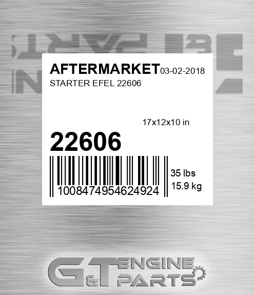 22606 Starter Efel for AFTERMARKET