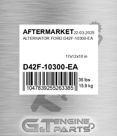 D42F-10300-EA Alternator Ford D42f-10300-ea for AFTERMARKET