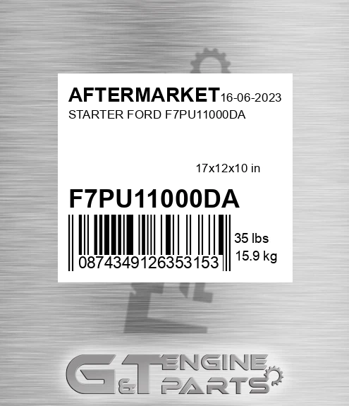 F7PU11000DA Starter Ford F7pu11000da for AFTERMARKET