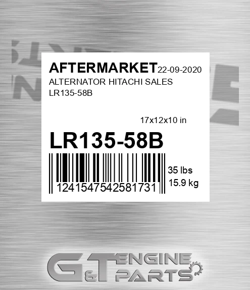 LR135-58B Alternator Hitachi Sales Lr135-58b for AFTERMARKET