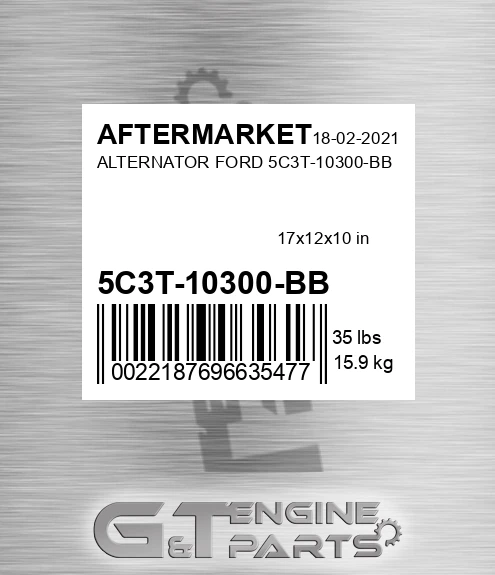 5C3T-10300-BB Alternator Ford 5c3t-10300-bb for AFTERMARKET