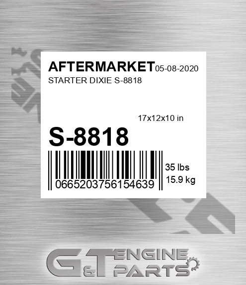 S-8818 Starter Dixie S-8818 for AFTERMARKET