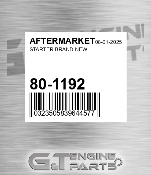 80-1192 Starter Brand New