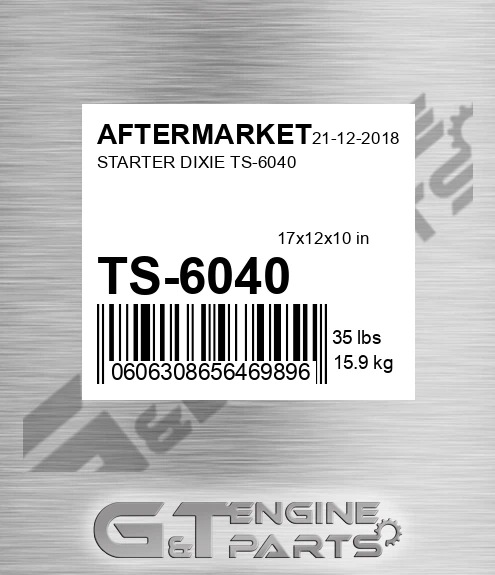 TS-6040 Starter Dixie Ts-6040 for AFTERMARKET