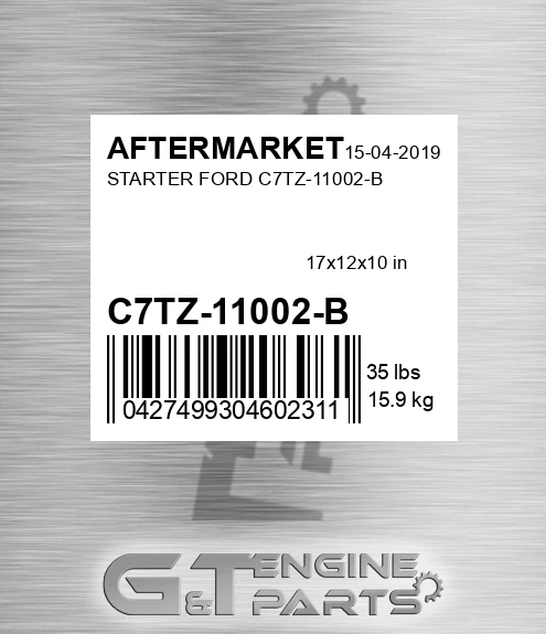 C7TZ-11002-B Starter Ford C7tz-11002-b for AFTERMARKET