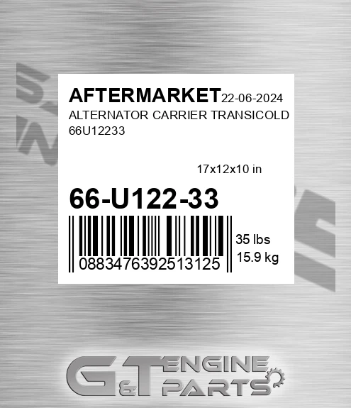 66-U122-33 Alternator Carrier Transicold for AFTERMARKET