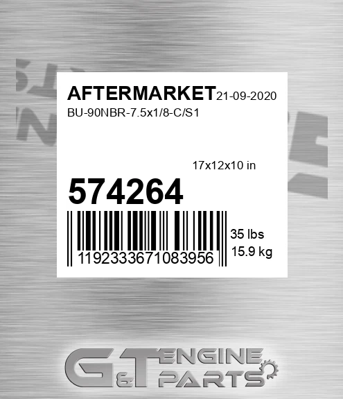 574-264 Bu-90nbr-7.5x1/8-c/s1 for AFTERMARKET