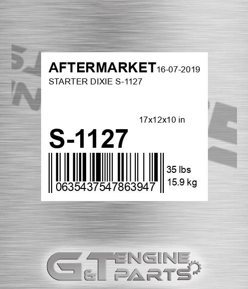S-1127 Starter Dixie S-1127 for AFTERMARKET
