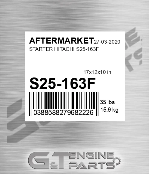 S25-163F Starter Hitachi S25-163f for AFTERMARKET