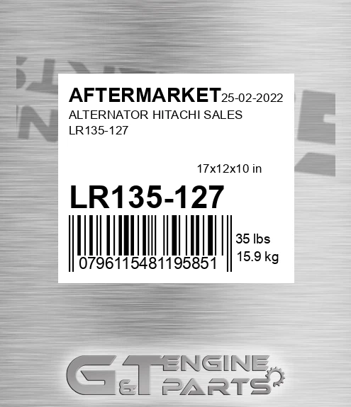 LR135-127 Alternator Hitachi Sales Lr135-127 for AFTERMARKET