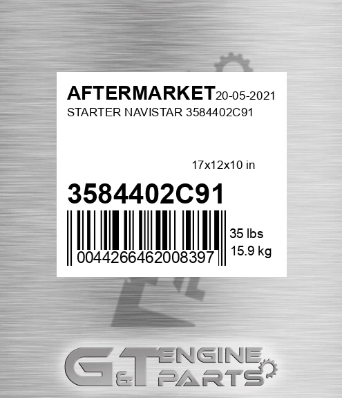 3584402C91 Starter Navistar for AFTERMARKET