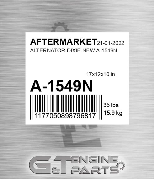 A-1549N Alternator Dixie New A-1549n for AFTERMARKET