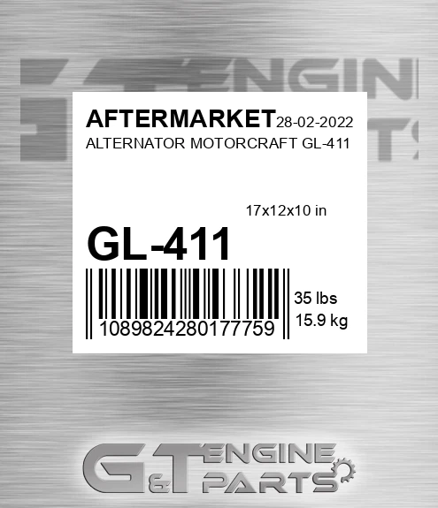 GL-411 Alternator Motorcraft Gl-411 for AFTERMARKET