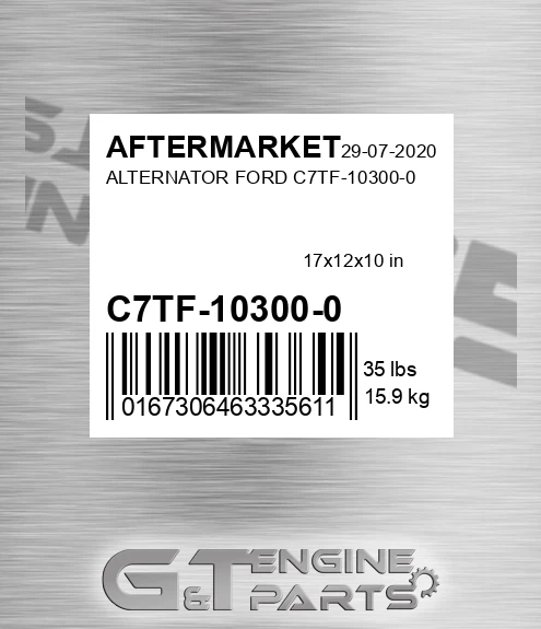 C7TF-10300-0 Alternator Ford C7tf-10300-0 for AFTERMARKET