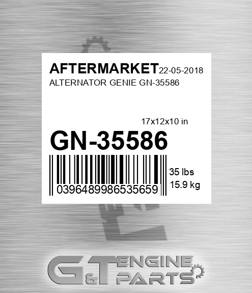 GN-35586 Alternator Genie Gn-35586 for AFTERMARKET
