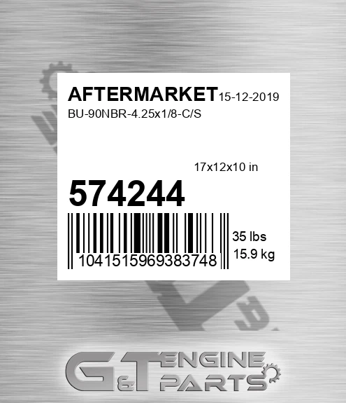 574-244 Bu-90nbr-4.25x1/8-c/s for AFTERMARKET
