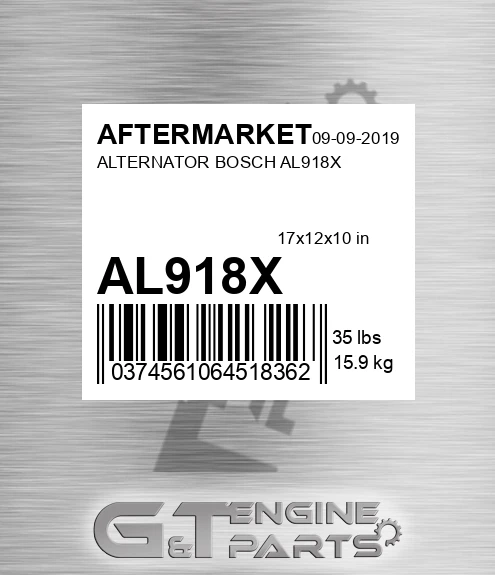 AL918X Alternator Bosch for AFTERMARKET