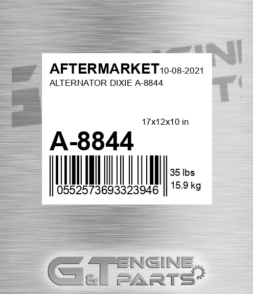 A-8844 Alternator Dixie A-8844 for AFTERMARKET