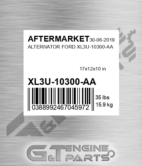 XL3U-10300-AA Alternator Ford Xl3u-10300-aa for AFTERMARKET