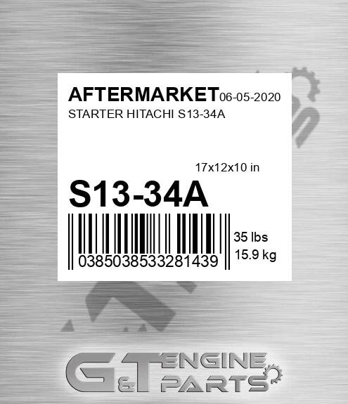 S13-34A Starter Hitachi S13-34a for AFTERMARKET