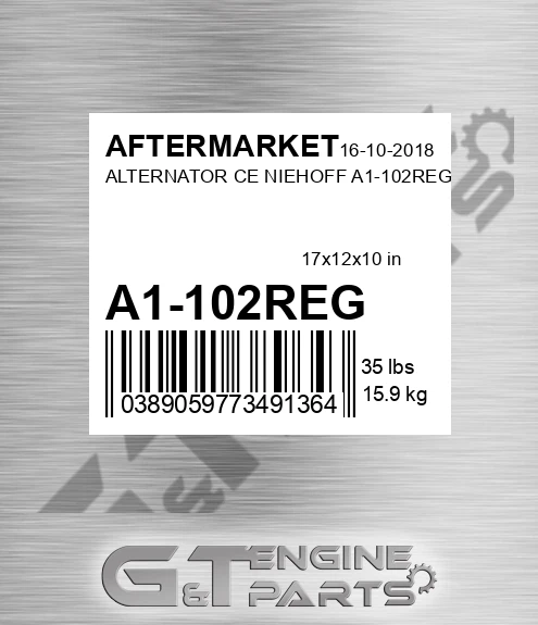 A1-102REG Alternator Ce Niehoff A1-102reg for AFTERMARKET