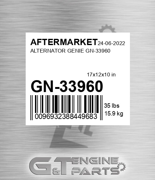 GN-33960 Alternator Genie Gn-33960 for AFTERMARKET