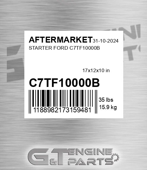 C7TF10000B Starter Ford C7tf10000b for AFTERMARKET