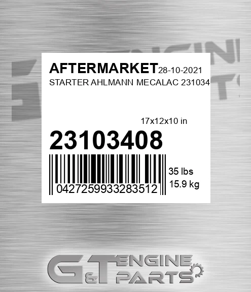 23103408 Starter Ahlmann Mecalac for AFTERMARKET