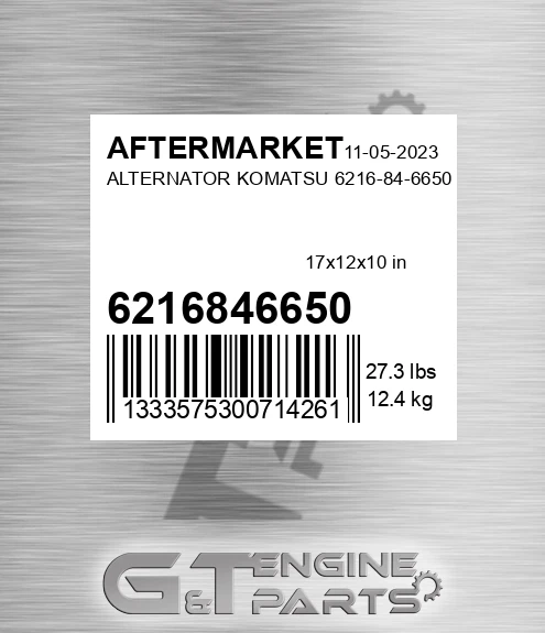 6216846650 Alternator Komatsu for AFTERMARKET